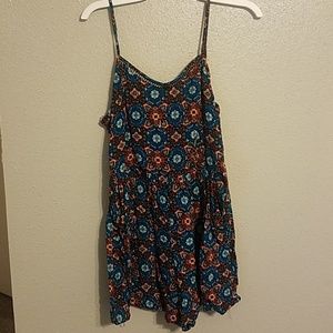 Spaghetti strap patterned romper